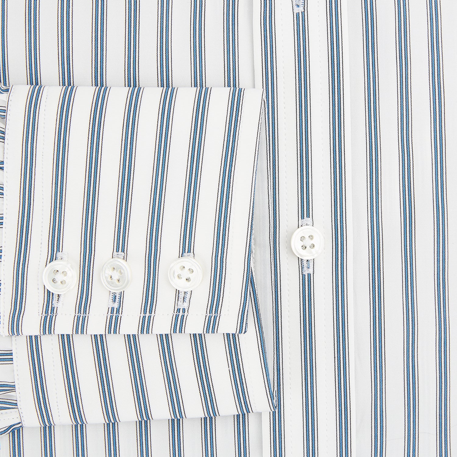 View 4 of product Blue Multi Wide Track Stripe Mayfair Shirt