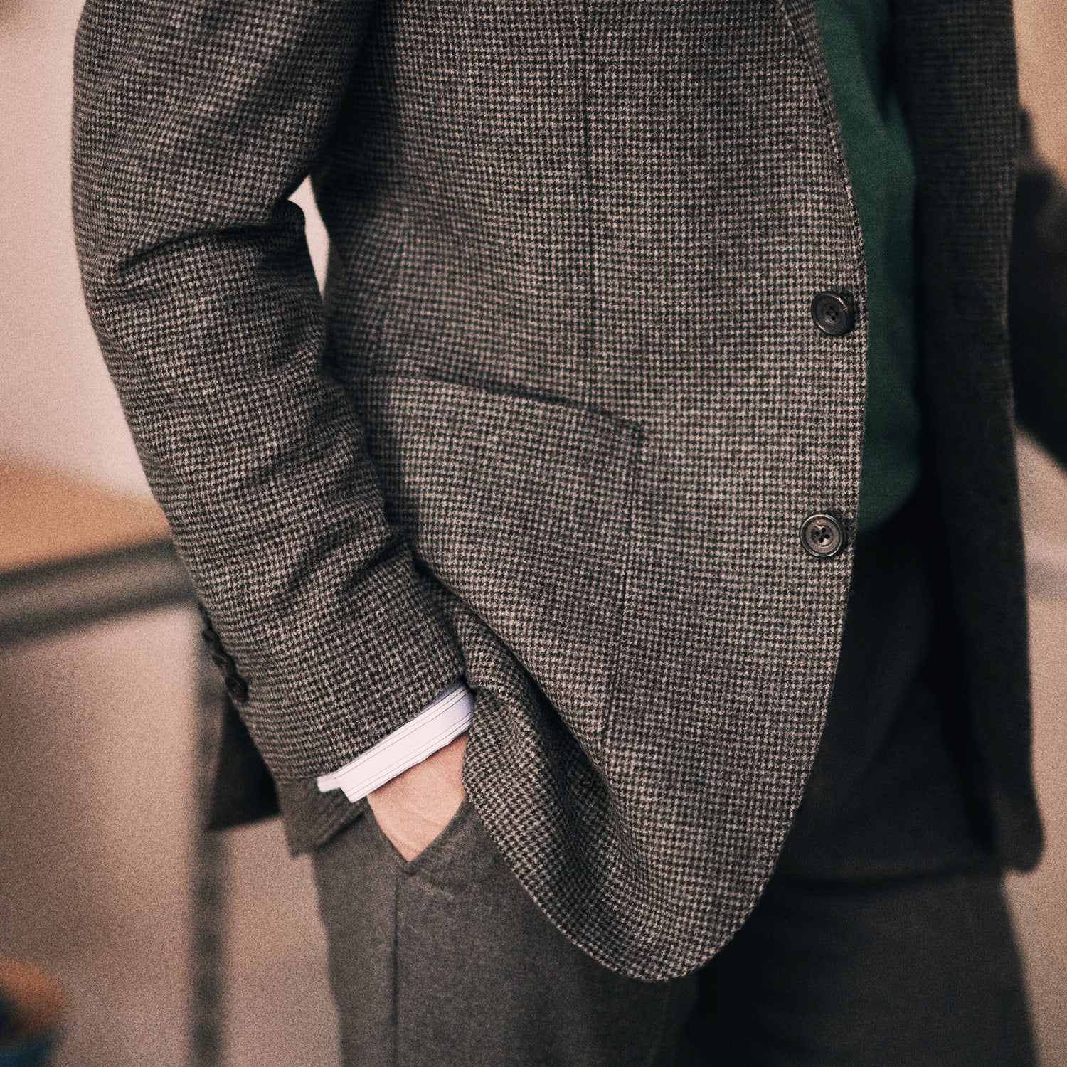 View 3 of product Charcoal Houndstooth Flannel Jacket