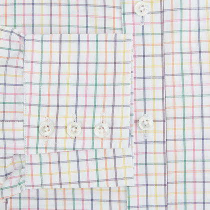 Rainbow Double Grid Check Mayfair Shirt Image 3