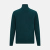 View 3 of product Hunter Green Half-Zip Cashmere Jumper