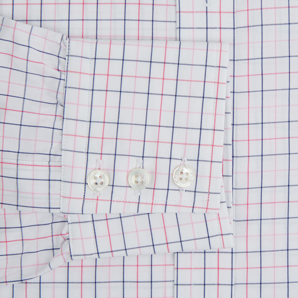 Pink Overlay Grid Check Mayfair Shirt