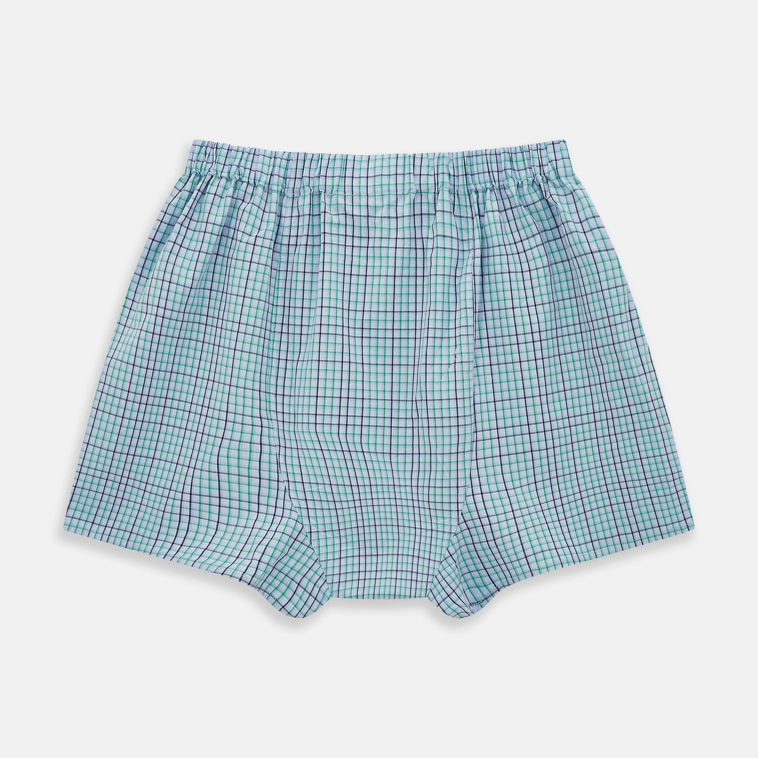 View 2 of product Pale Blue And Green  Multi Check Godfrey Boxer Shorts