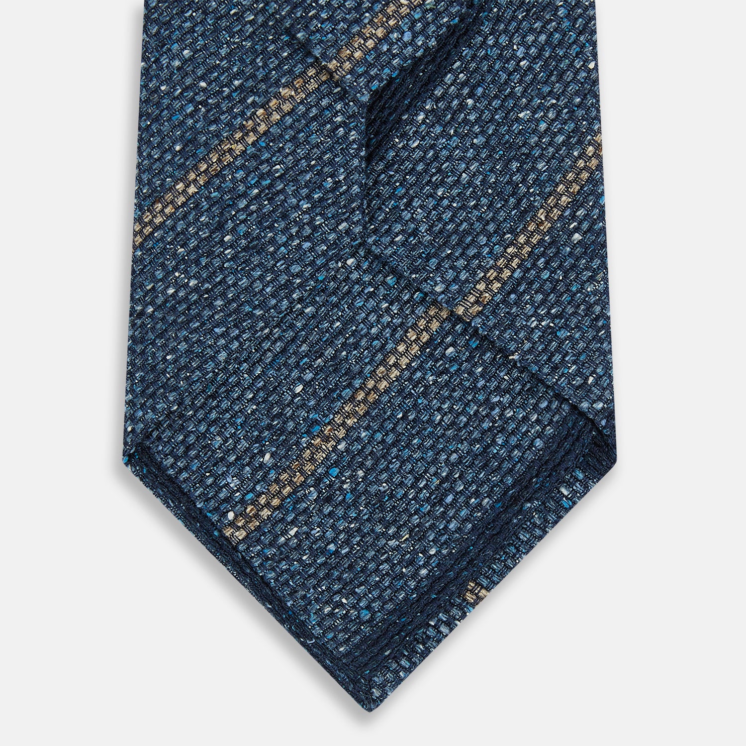 View 3 of product Blue Multi Stripe Silk Tie