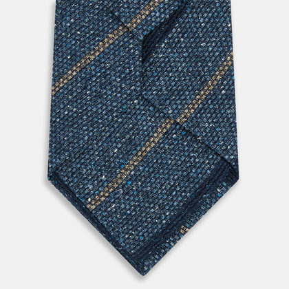 Blue Multi Stripe Silk Tie Image 2