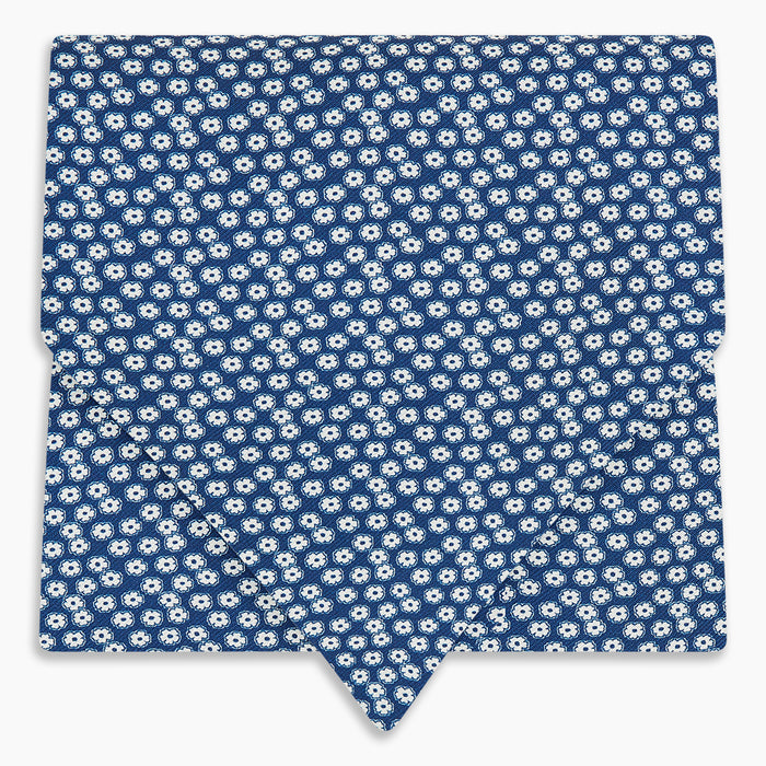 Azzurro Flower Patterned Silk Cravat Image 4