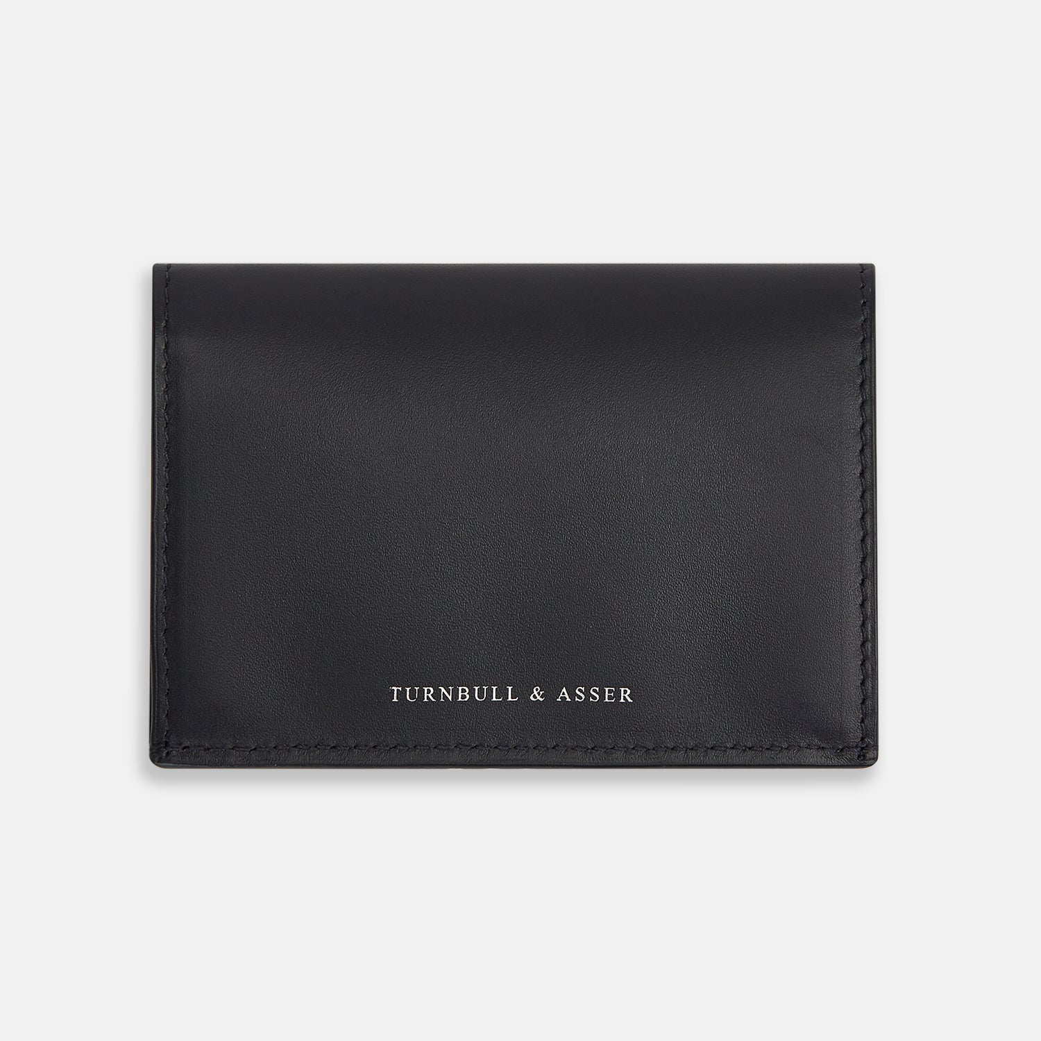Image 1 of product Navy Leather Bi-Fold Card Holder