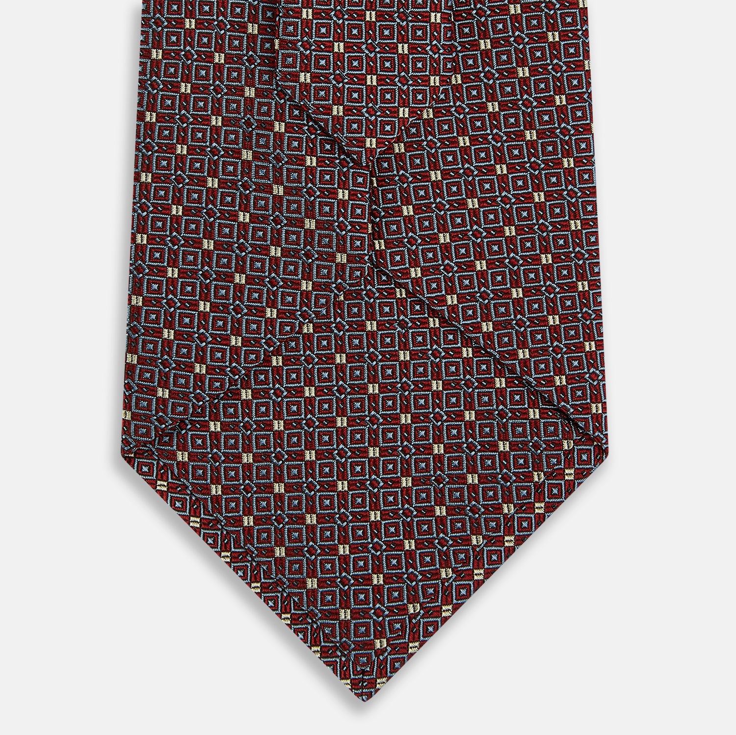 View 3 of product Burgundy Geometric Silk Tie