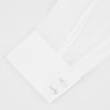View 2 of product Tailored Fit Two-Fold 120 White Cotton Shirt with Kent Collar and 2-Button Cuffs