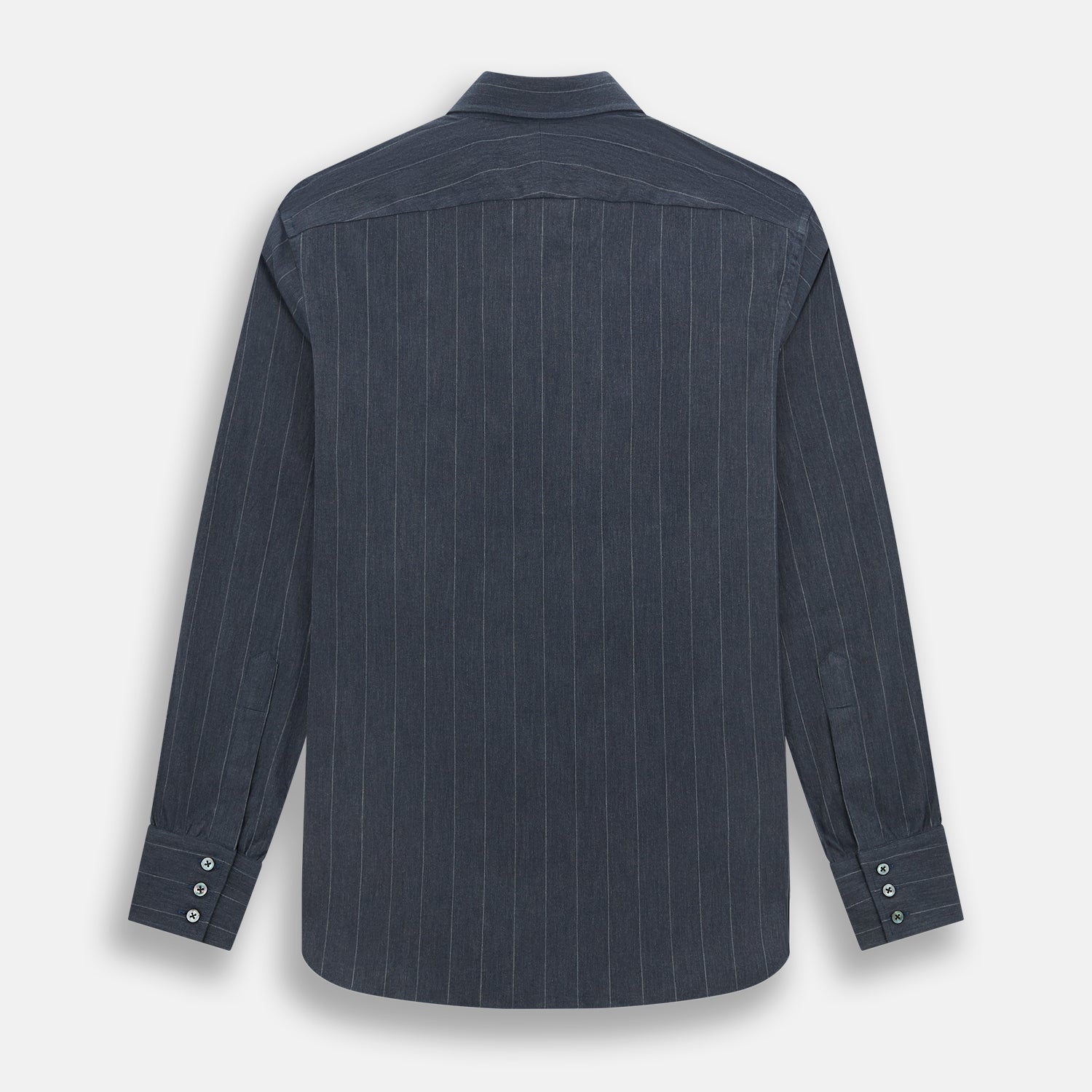 View 3 of product Navy Melange Wide Stripe Westminster Shirt