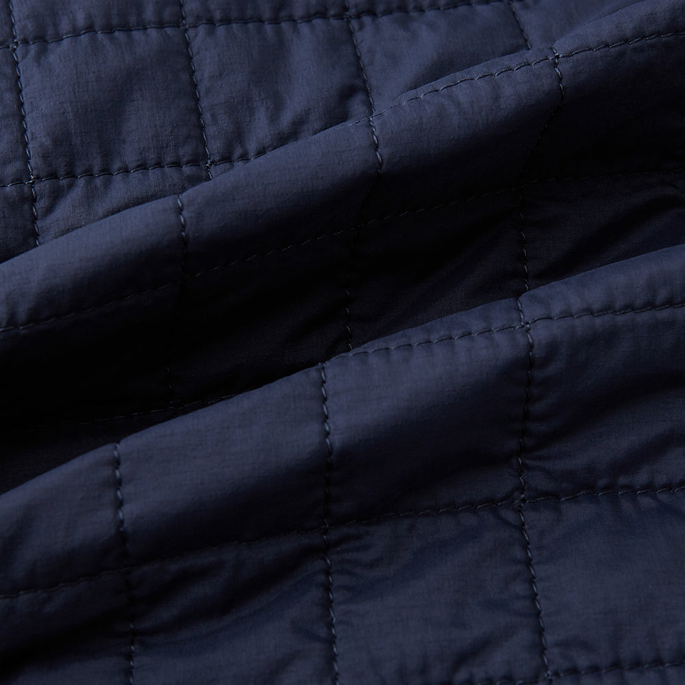 Navy Double-Breasted Quilted Gilet