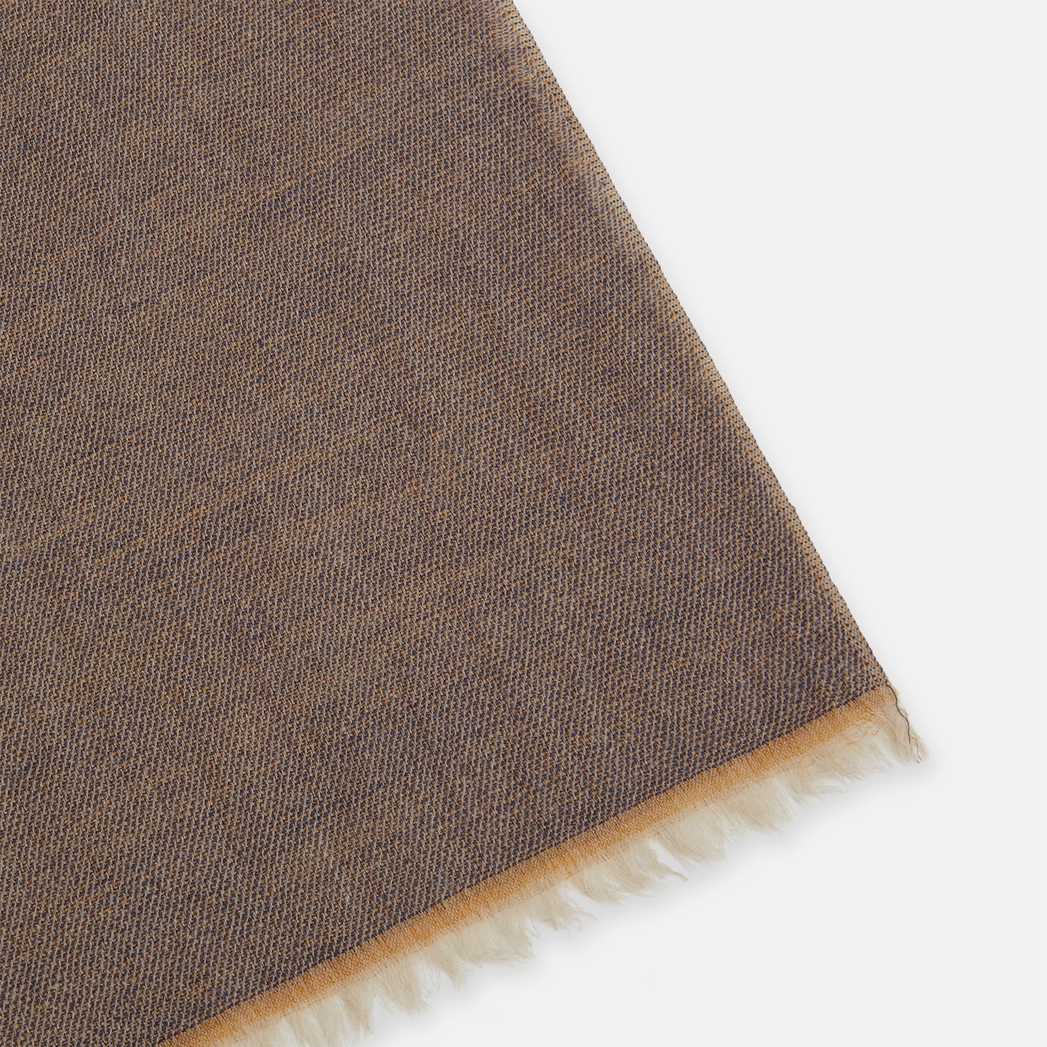 Camel and Grey Melange Cashmere Scarf