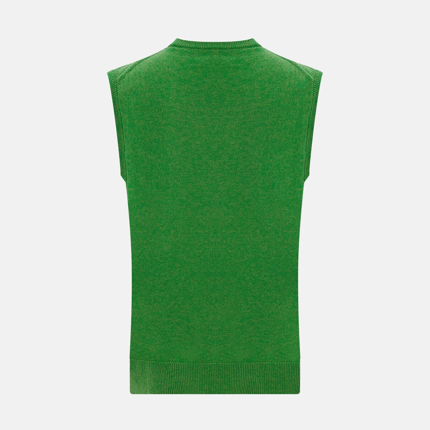 View 3 of product Grass Green Cashmere Round Neck Vest
