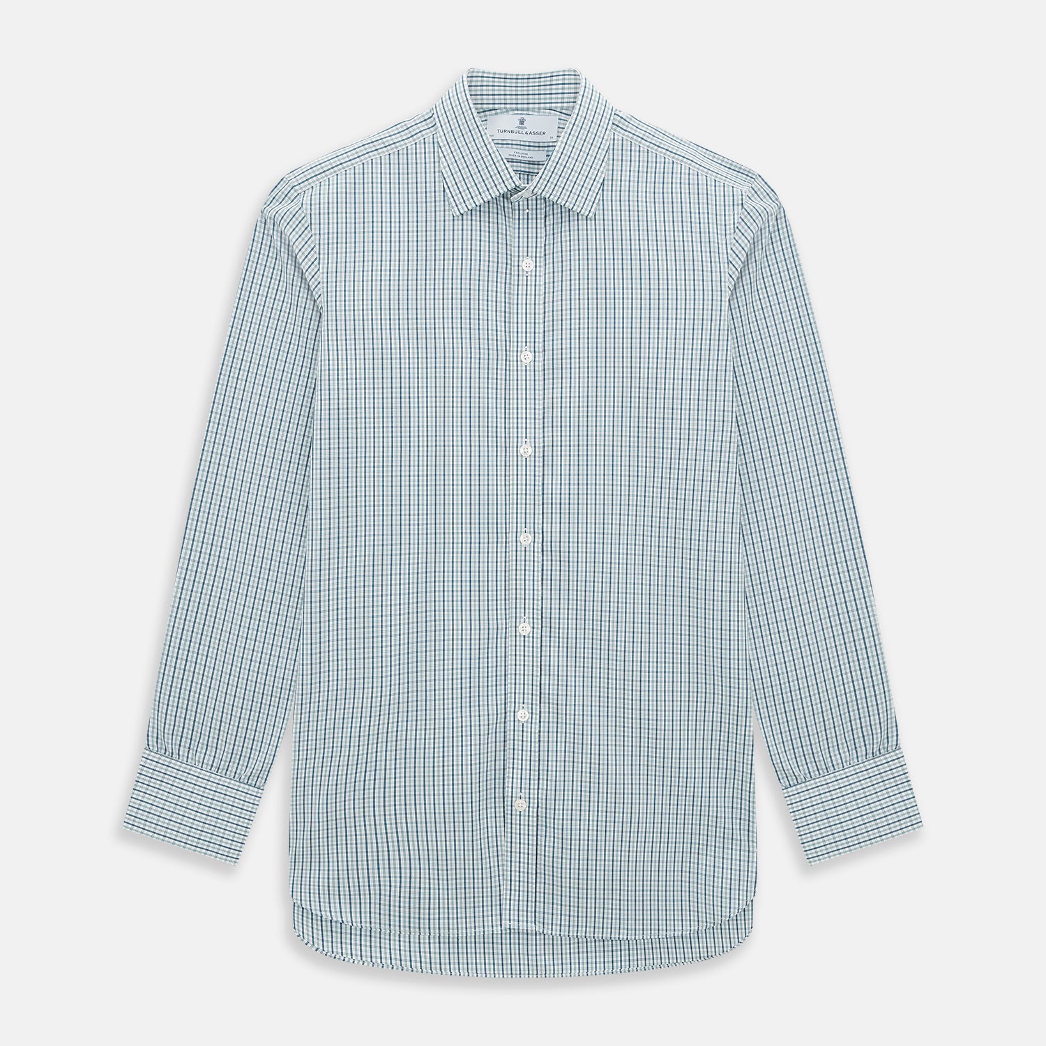 View 1 of product Light Petrol Micro Tattersall Check Mayfair Shirt