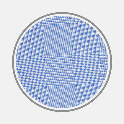 Blue Prince of Wales Check Cotton Fabric