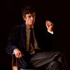 View 6 of product Navy Gold Embroidered Botanical Tie