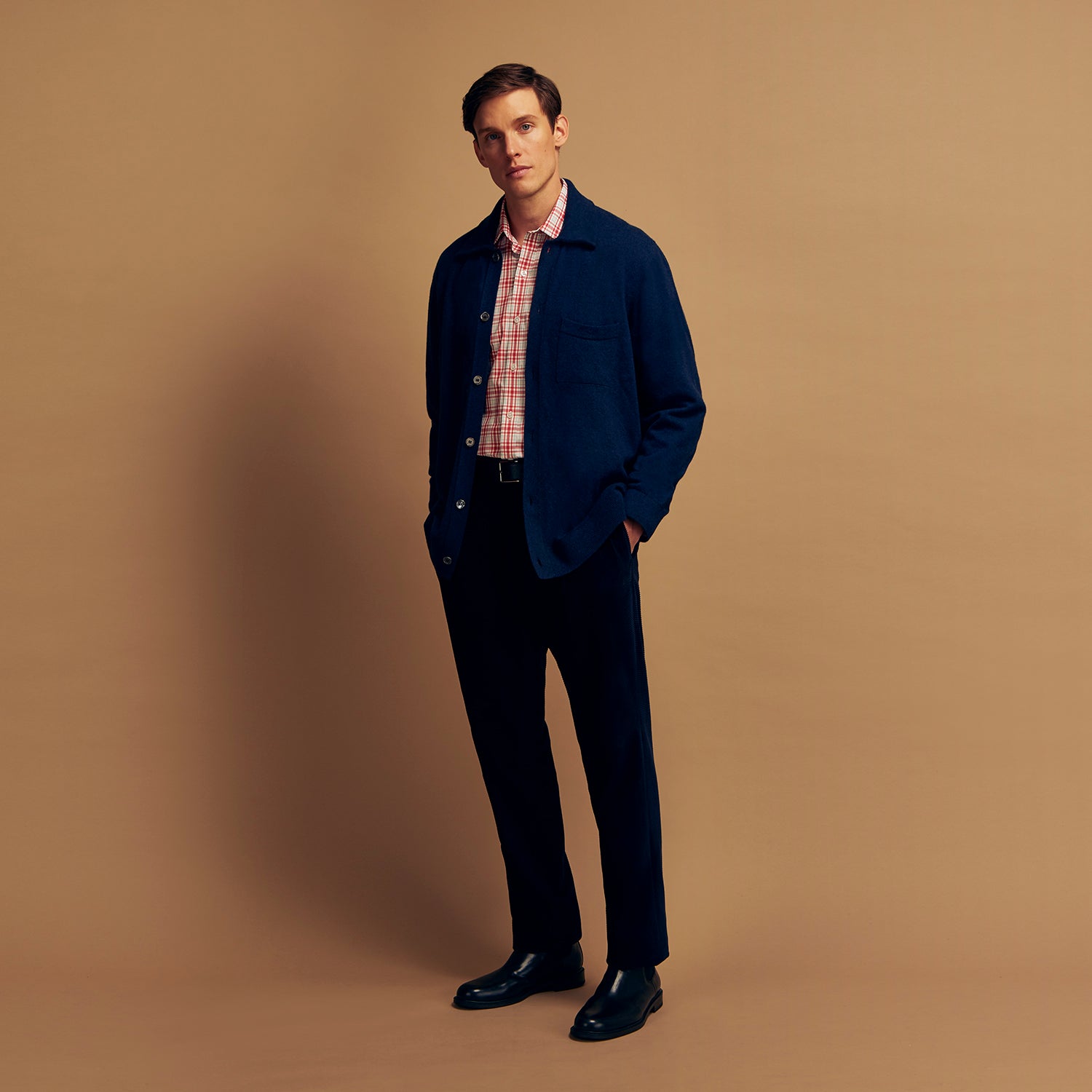 View 7 of product Red Check Cotton Weekend Fit Finch Shirt