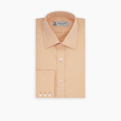 Orange Oxford Classic Fit Shirt with T & A Collar Image 1