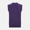 View 3 of product Purple Cashmere Sleeveless Cardigan