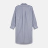 View 5 of product Pale Blue and White Pinstripe Cotton Blend Sussex Nightshirt