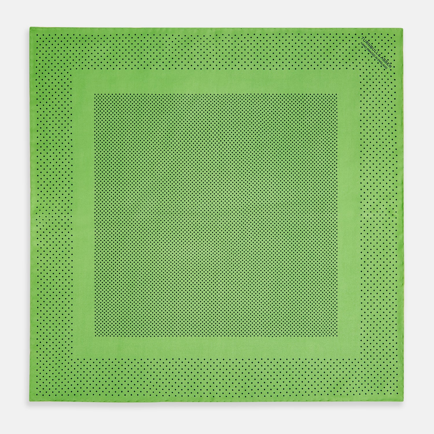 View 4 of product Fern Green Dot Silk Pocket Square