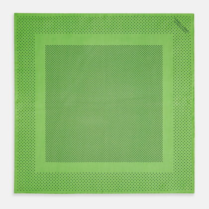 Fern Green Dot Silk Pocket Square Image 3