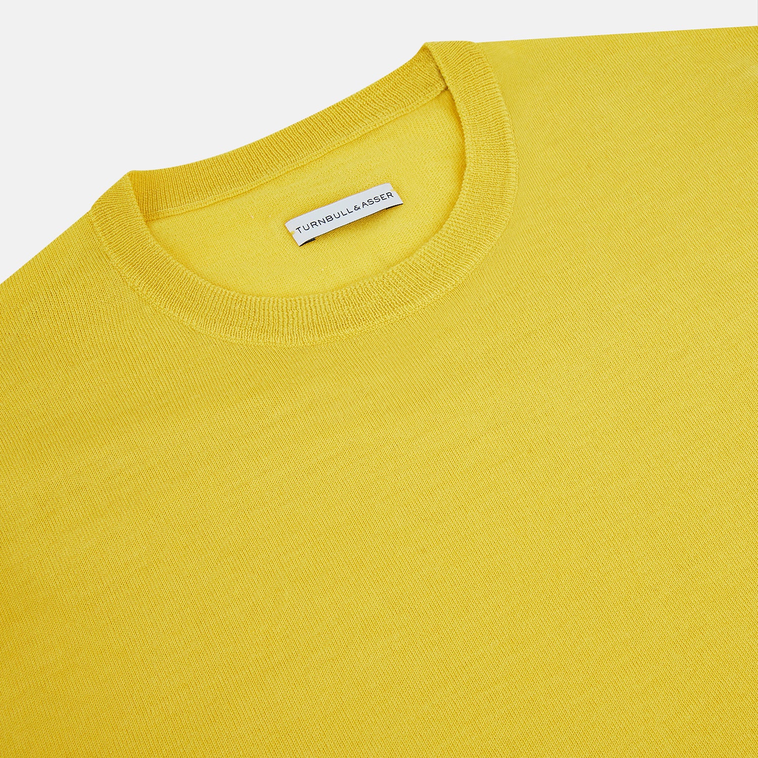 View 2 of product Canary Yellow Merino Round Neck Jumper