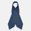 View 2 of product Dark Navy Floral Tile Pattern Printed Silk Cravat