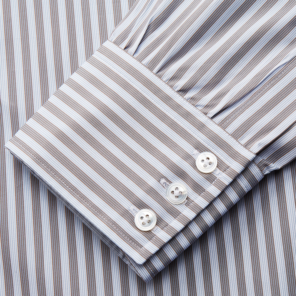 Pale Blue Multi Stripe Cotton Regular Fit Mayfair Shirt