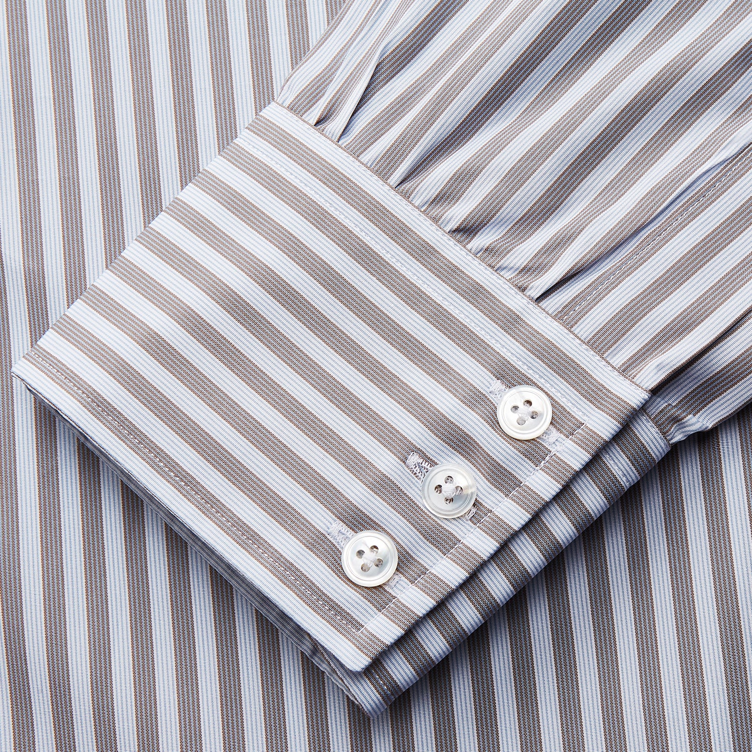 View 3 of product Pale Blue Multi Stripe Cotton Regular Fit Mayfair Shirt
