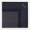 Navy and Lilac Dot Silk Pocket Square