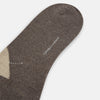View 3 of product Grey Melange Wool Check Mid-Length Socks