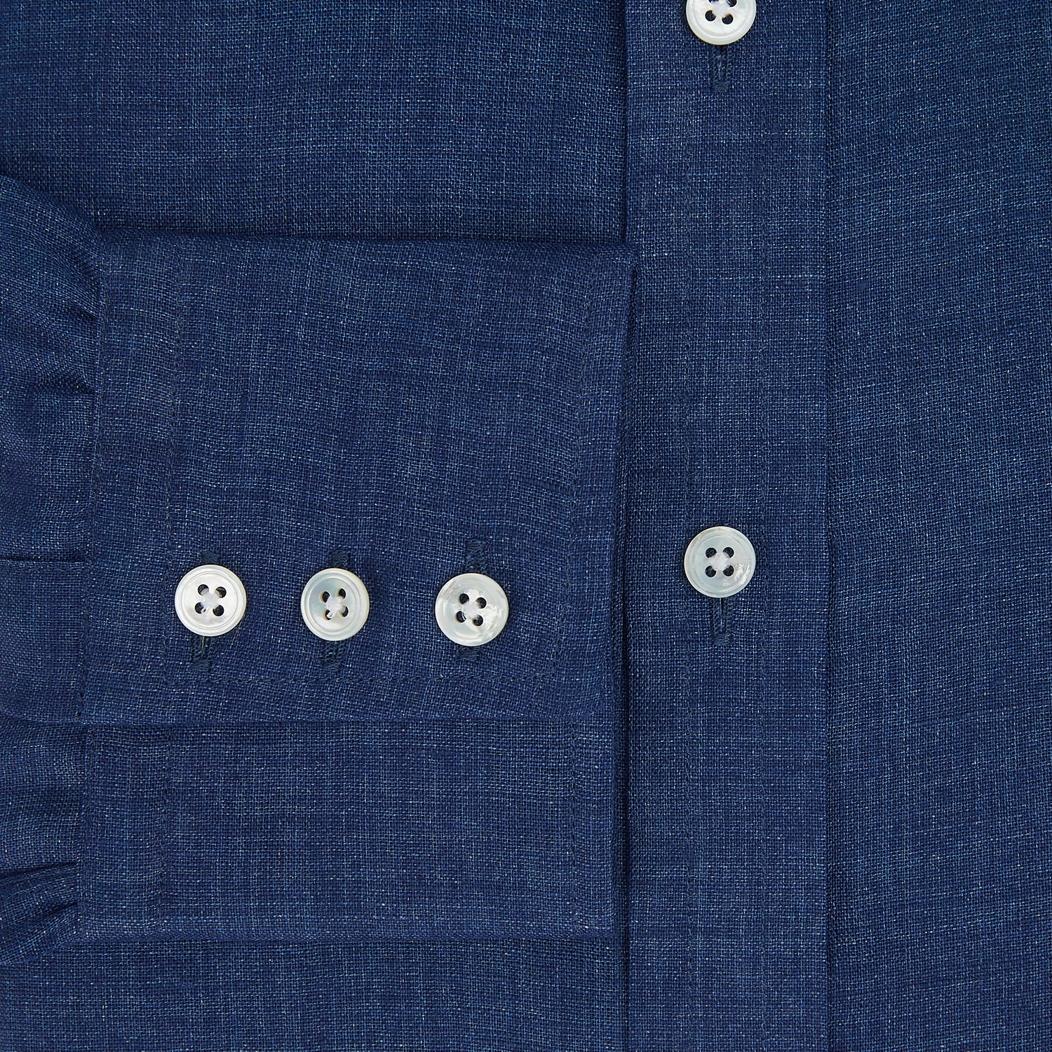 View 4 of product Navy Linen Mayfair Shirt