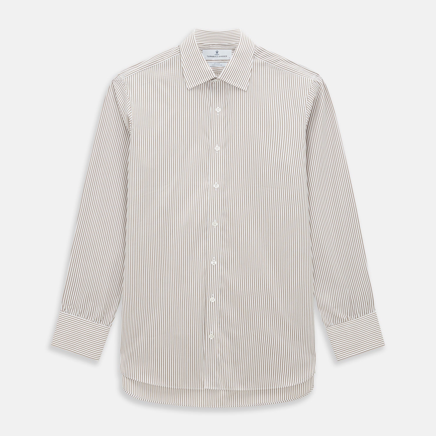 View 1 of product Coffee Shadow Stripe Mayfair Shirt