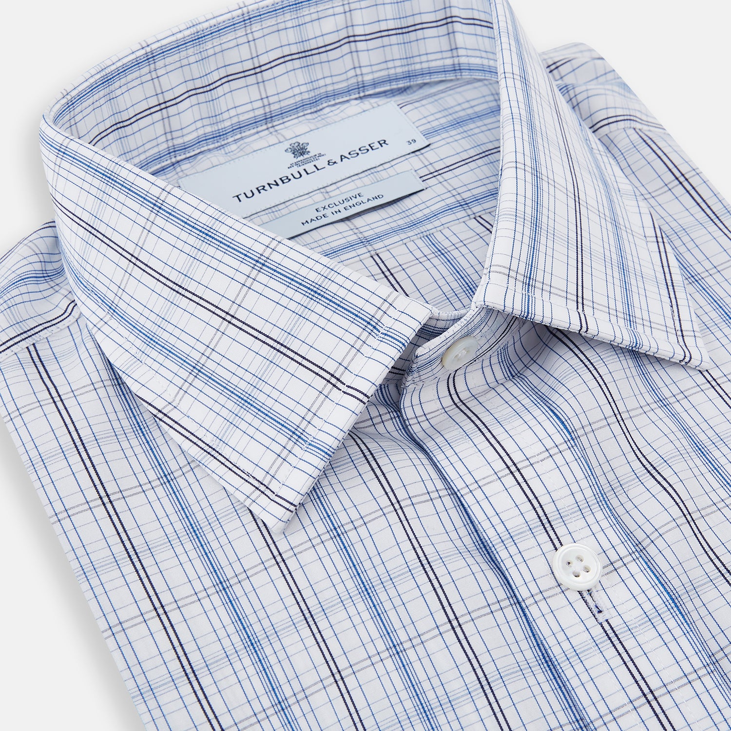 View 2 of product Blue and Navy Multi Check Mayfair Shirt