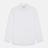 View 1 of product White Herringbone Tailored Fit Shirt With Kent Collar