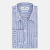 View 5 of product Blue and Navy Multi Check Piccadilly Shirt