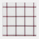 Burgundy Grid Check Hand-Rolled Handkerchief