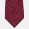 View 3 of product Burgundy Dotted Check Pattern Printed Silk Tie