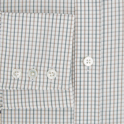 Green and Brown Multi Check Mayfair Shirt Image 3