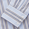 View 3 of product Pale Blue and Yellow Stripe Cotton Regular Fit Mayfair Shirt