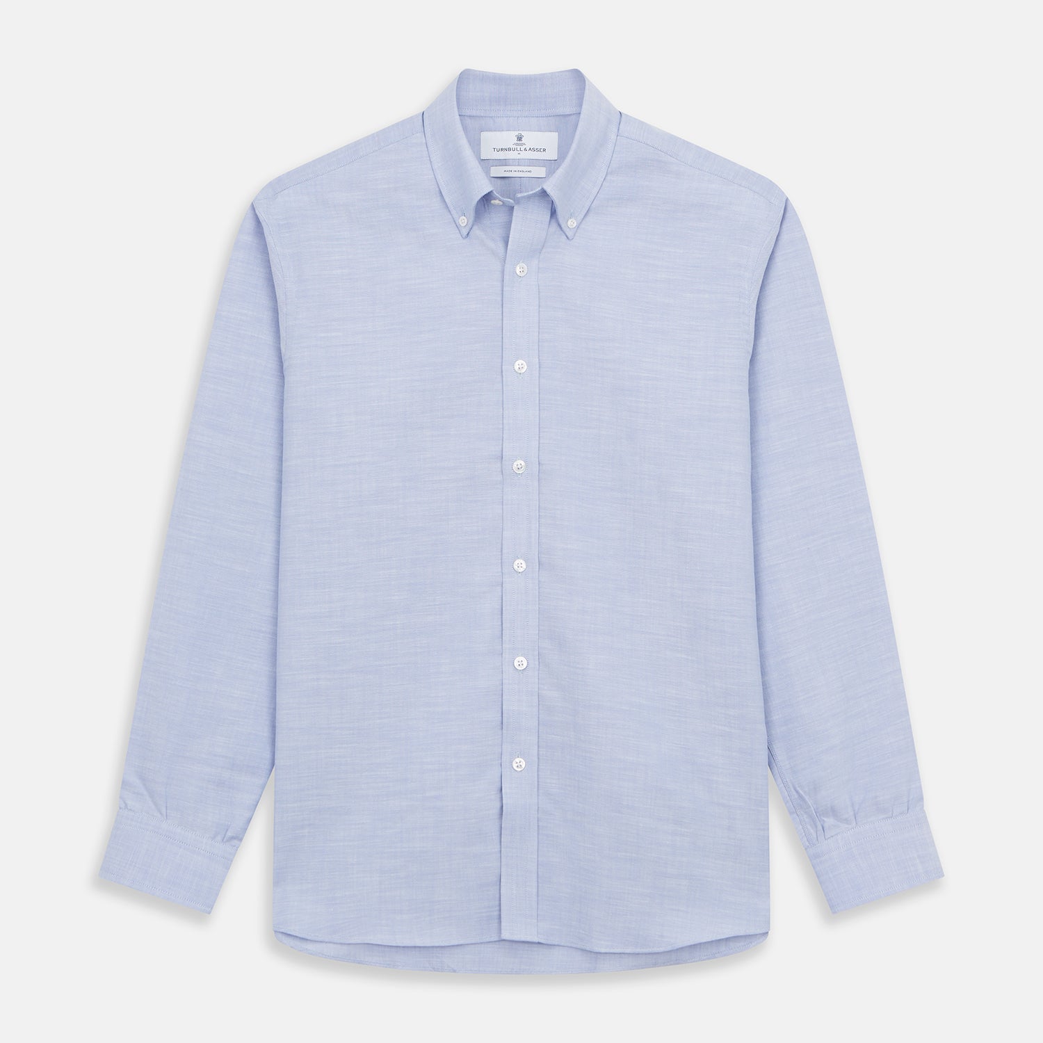 View 1 of product Pale Blue Weekend Fit Hayne Shirt With Dorset Collar And 1-Button Cuffs