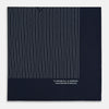 View 4 of product Navy and White Stripe Silk Pocket Square