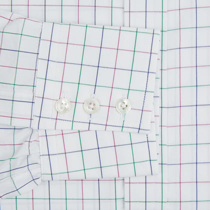 Pink Grid Check Mayfair Shirt Image 2