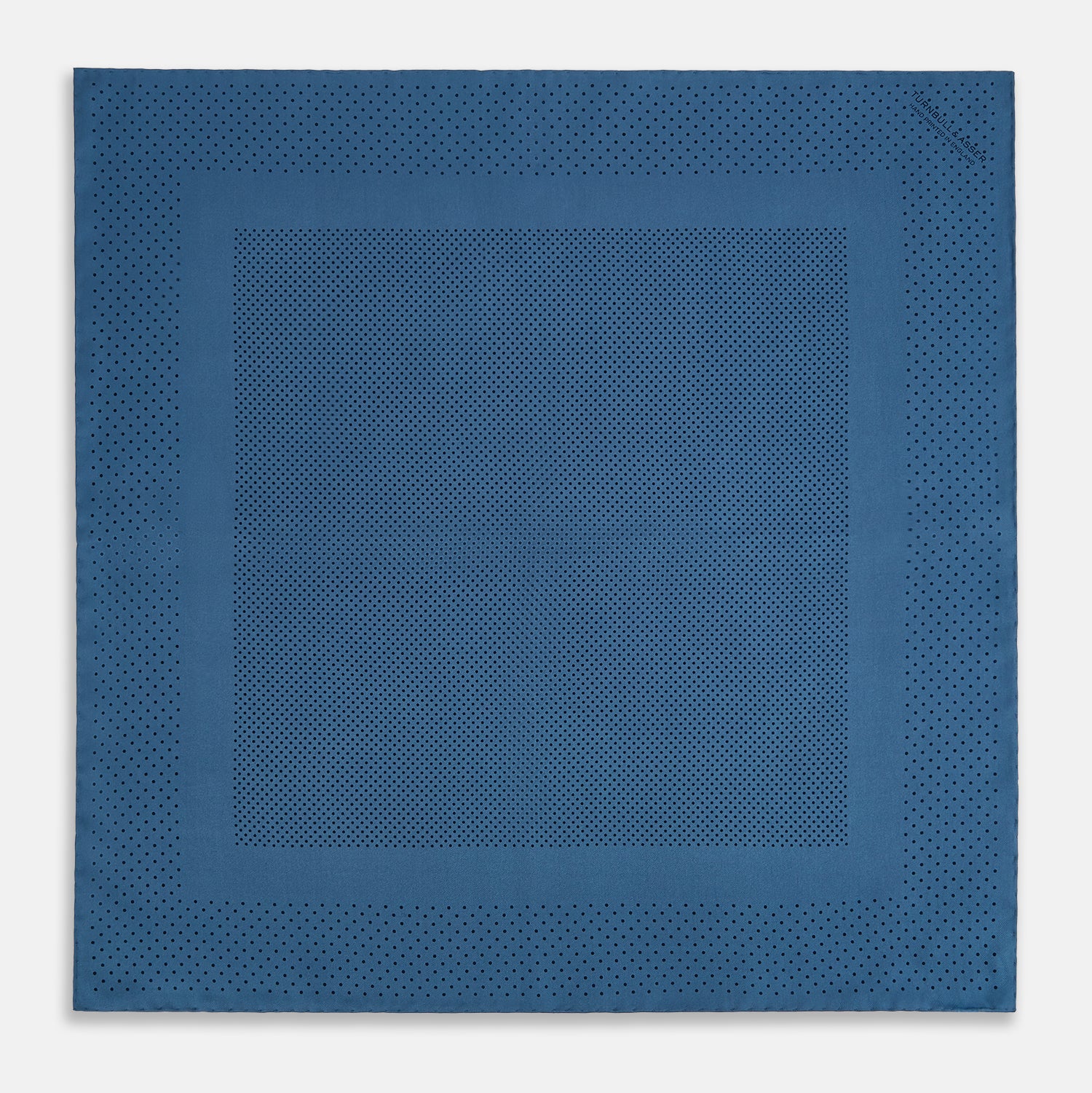 View 4 of product Blue Dot Silk Pocket Square