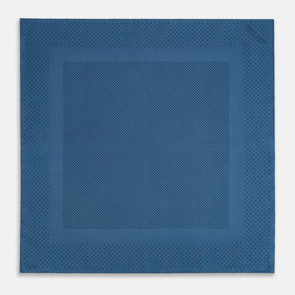 Blue Dot Silk Pocket Square Image 3