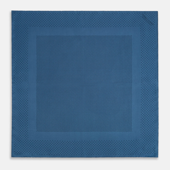 Blue Dot Silk Pocket Square Image 3