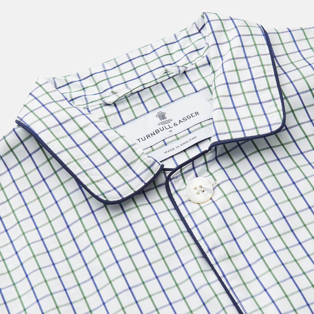 Green and Blue Check Cotton Hyde Pyjama Set