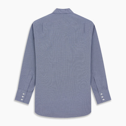 Navy Pattern Cotton Voile Regular Fit Mayfair Shirt Image 4