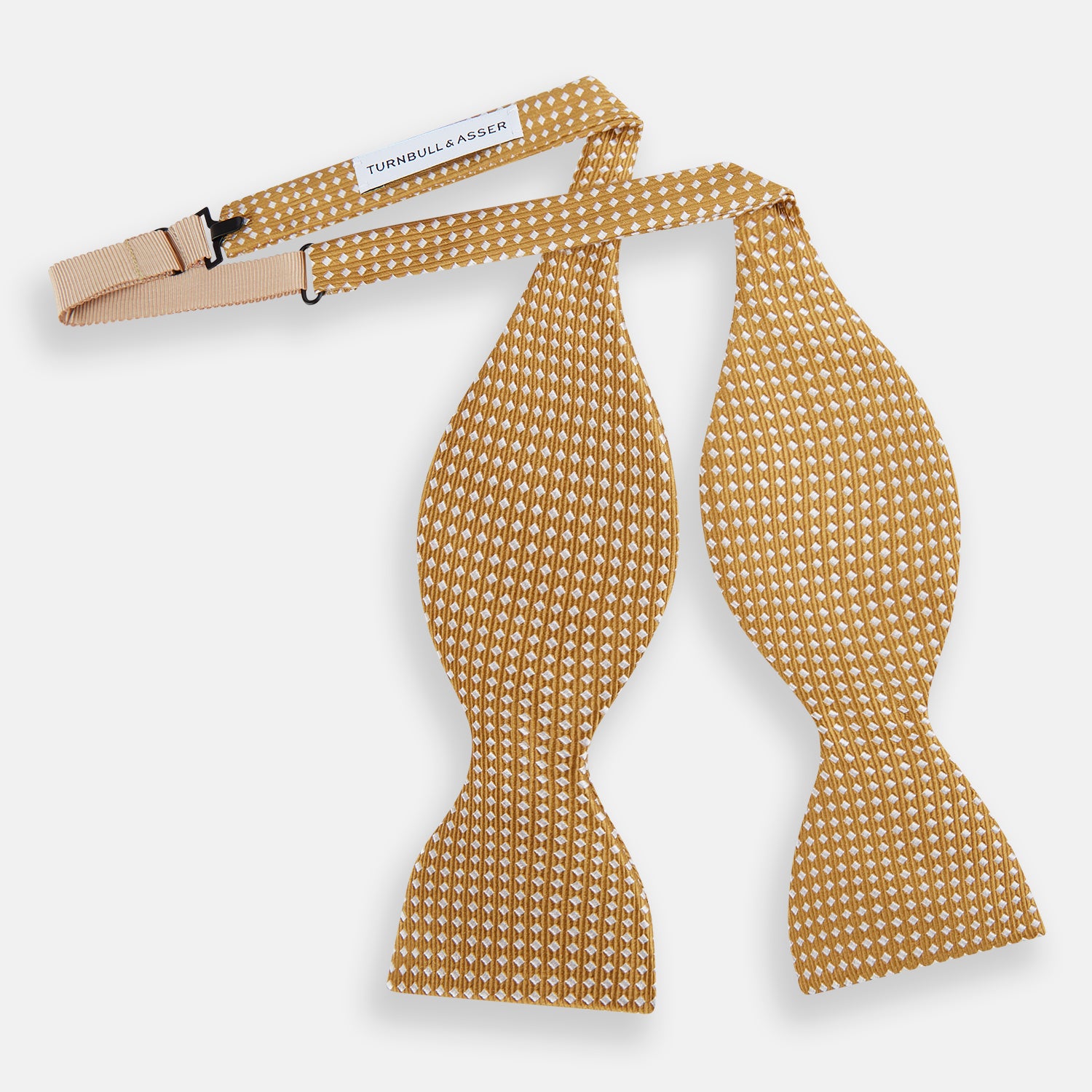 View 2 of product Camel and White Diamond Silk Bow Tie