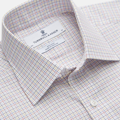 Red Multi Check Regular Fit Mayfair Shirt Image 2